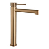 Monomando lavabo alto Firenze oro rosa cepillado Imex