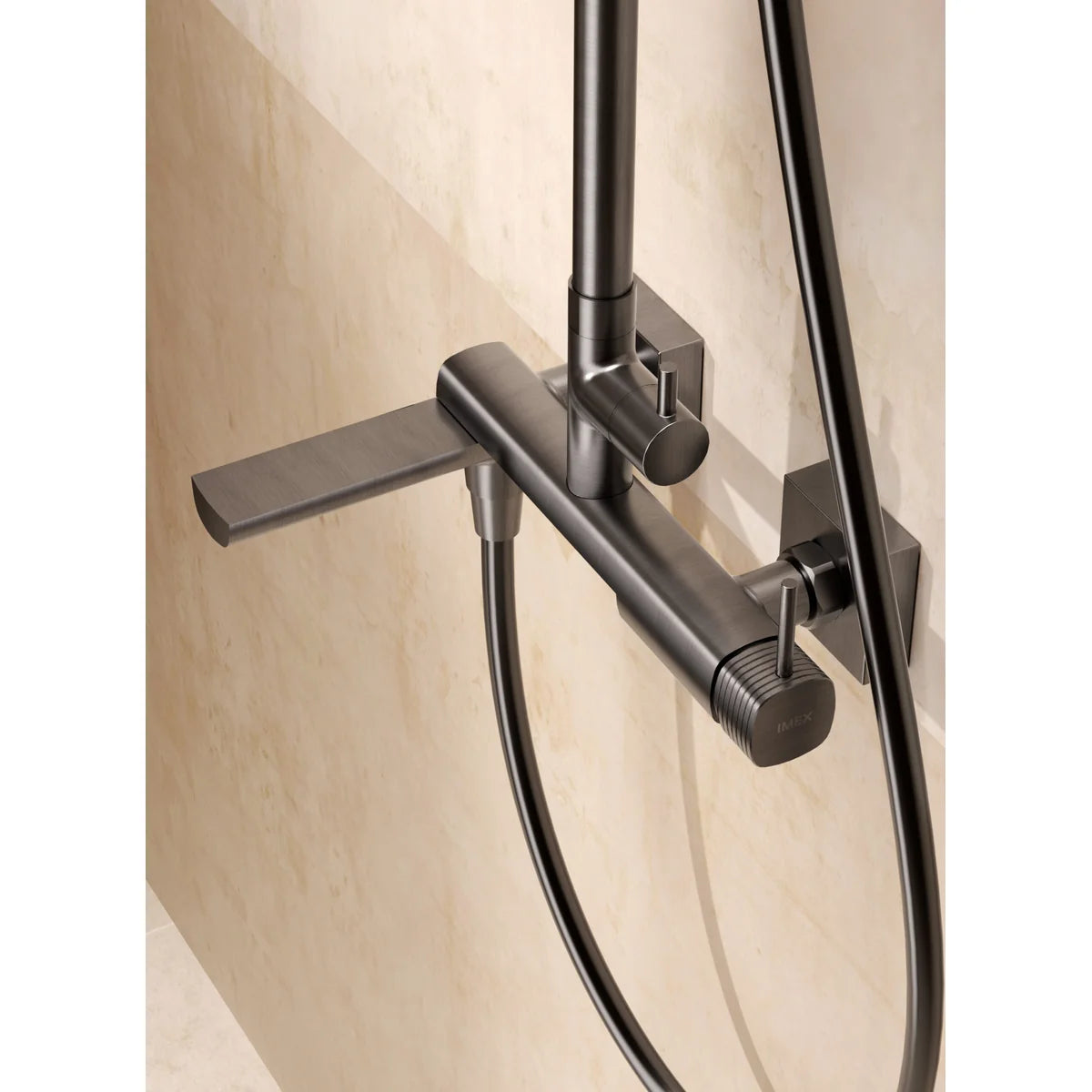 Conjunto Bañera Monomando Firenze Imex Oro rosa cepillado en ambiente