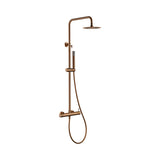 Conjunto ducha monomando Genova oro rosa cepillado Imex