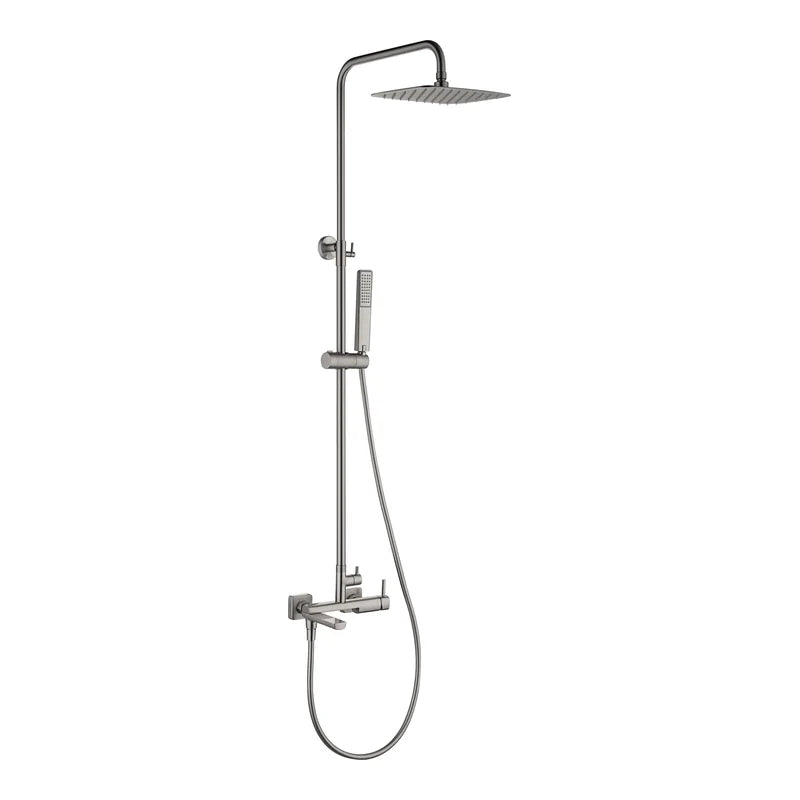 Conjunto Bañera Monomando Toscana Imex Níquel