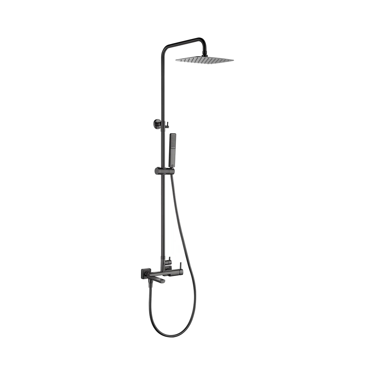 Conjunto Bañera Monomando Toscana Black Gun Metal Imex - principal - Imex