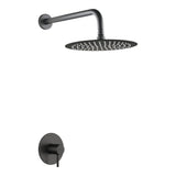 Set monomando empotrado 1 vía Monza con rociador black gun metal Imex