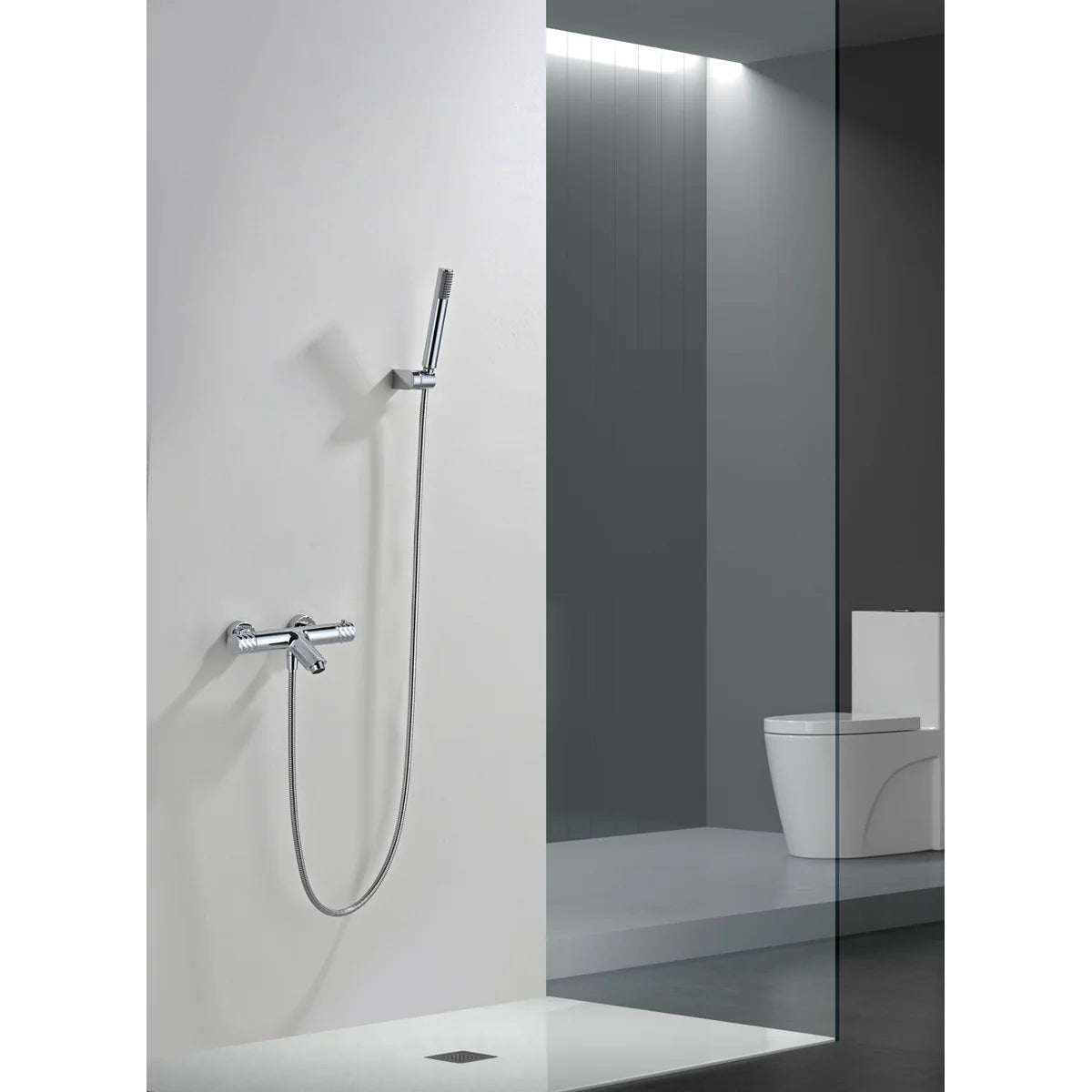 Kit Baño/Ducha Termostático Bless Imex Cromo en ambiente