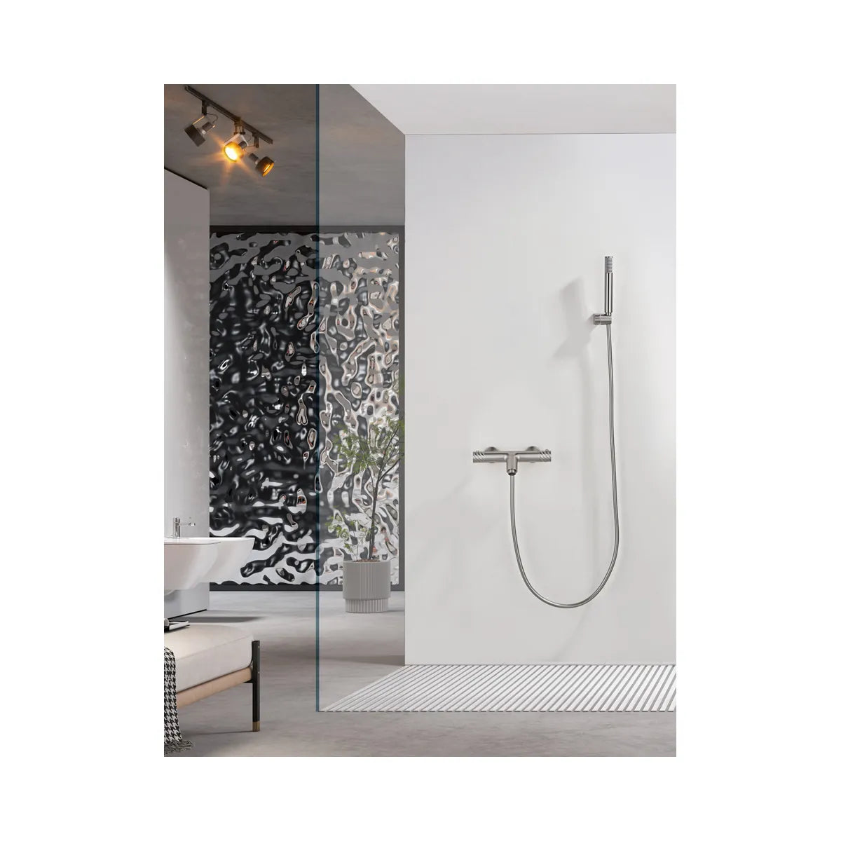 Kit Baño Ducha Termostático Bless Imex Níquel Cepillado - ambiente_1 - Imex