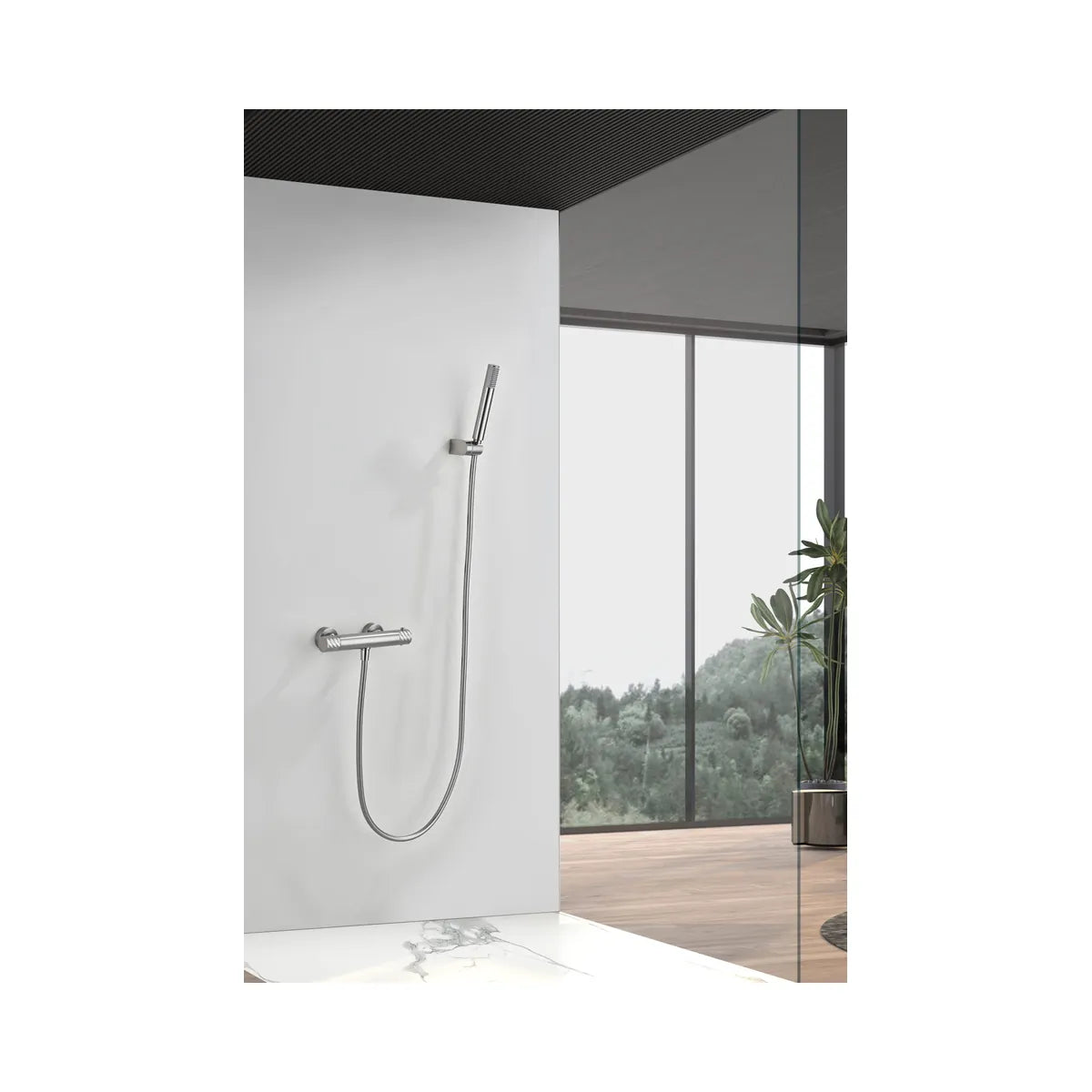 Kit Ducha Termostático Bless Imex Níquel Cepillado - ambiente_1 - Imex