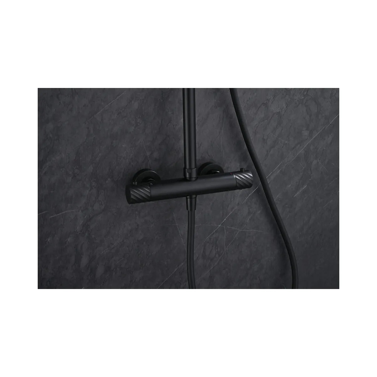 Conjunto Ducha Termostático Imex Bless Negro Mate | Merkimarket - ambiente_2 - Imex