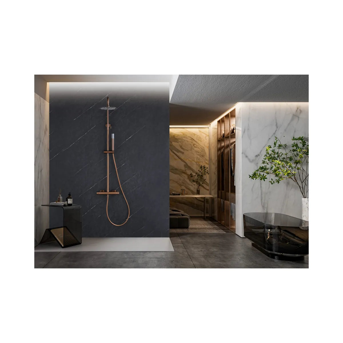 Ducha Termostática Imex Bless Oro Rosa | Merkimarket - ambiente_1 - Imex