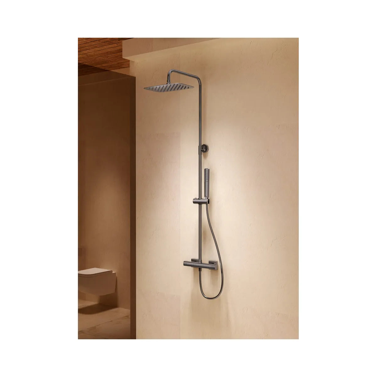 Conjunto Ducha Termostático Firenze Negro Imex | Merkimarket - ambiente_2 - Imex