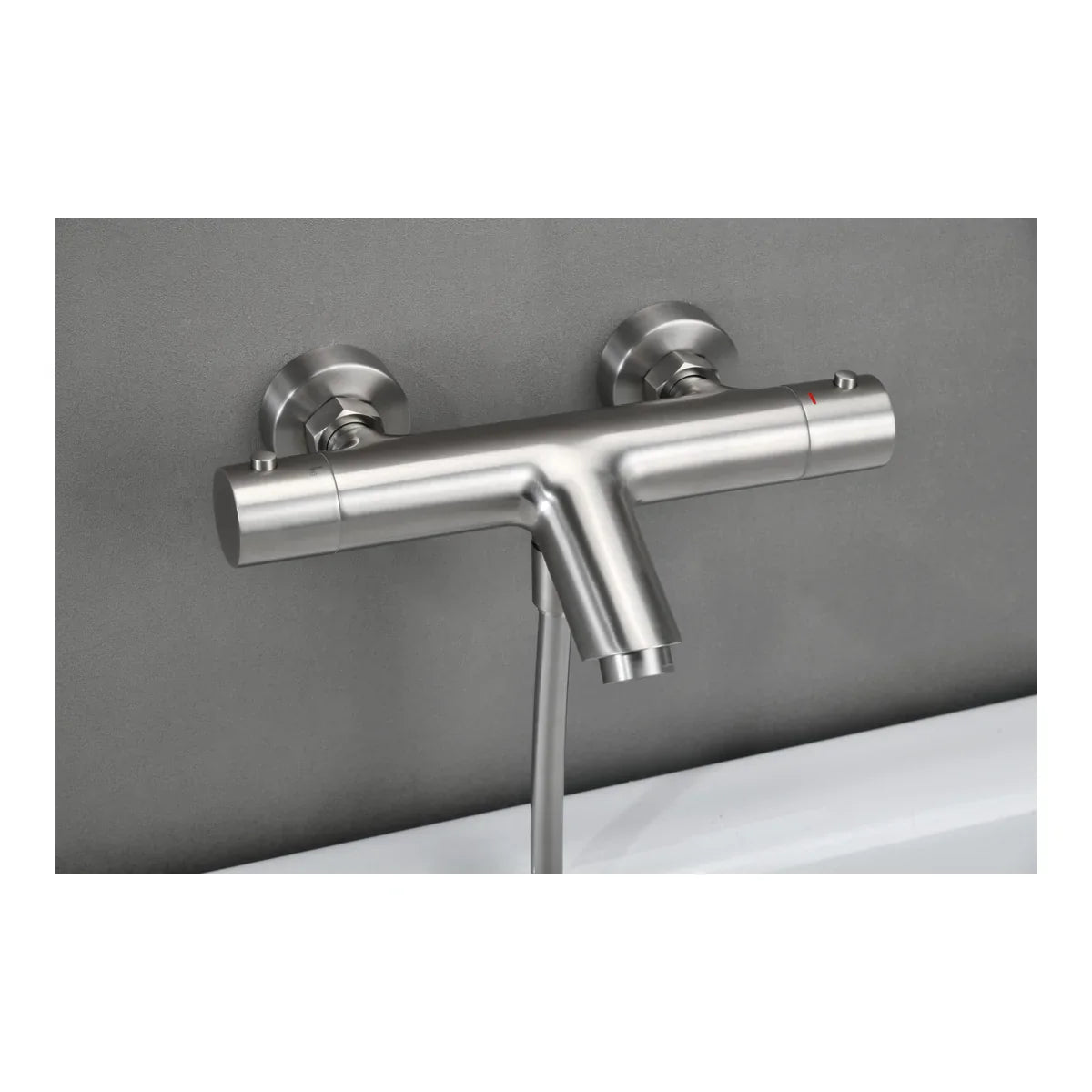 Monza Brushed Nickel Thermostatic Bath/Shower Kit
