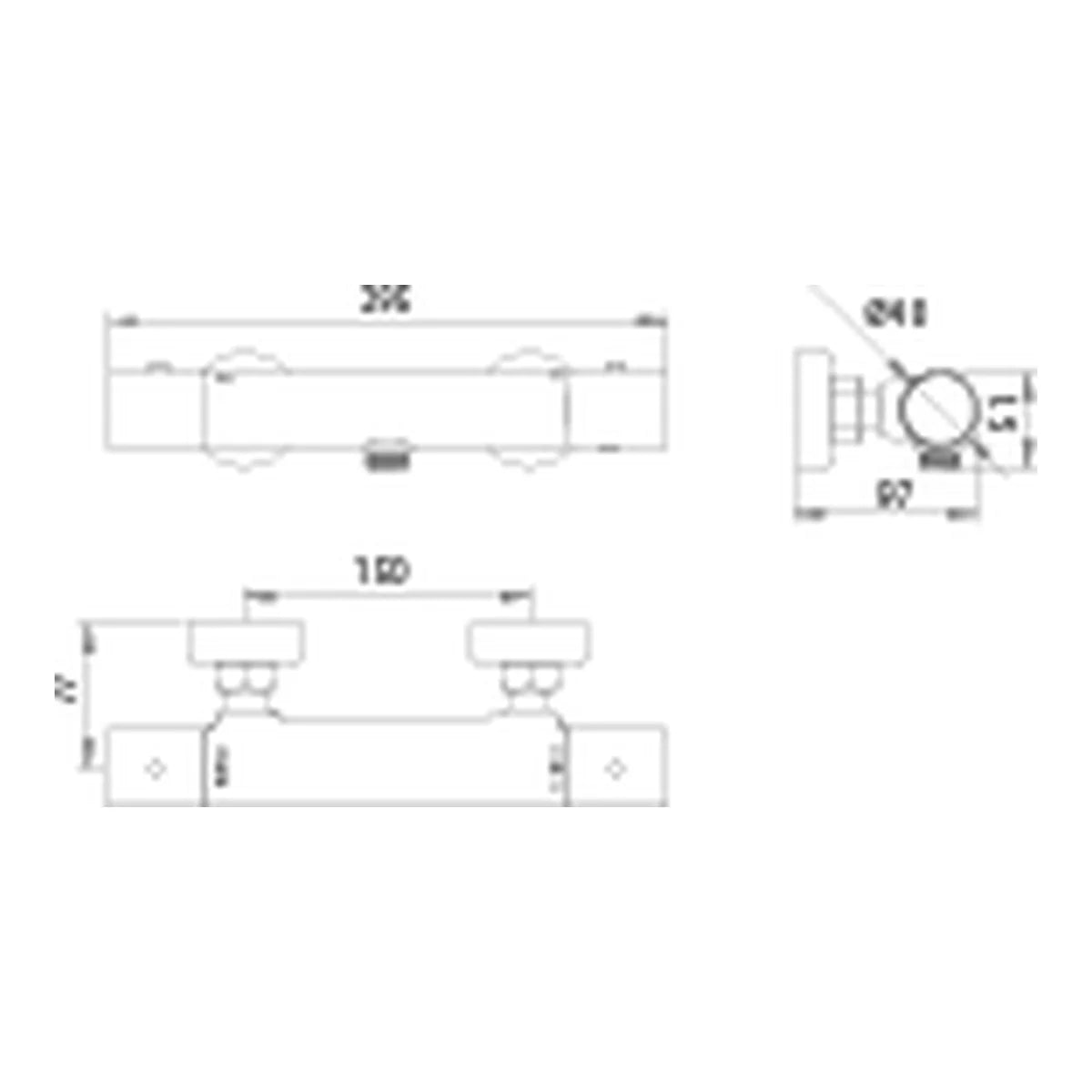 Monza Brushed Nickel Thermostatic Shower Kit
