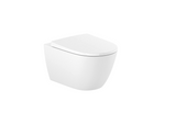Pack inodoro ROCA Duplo ONA Rimless suspendido, salida horizontal con placa pulsadora, cisterna empotrada y tapa amortiguada