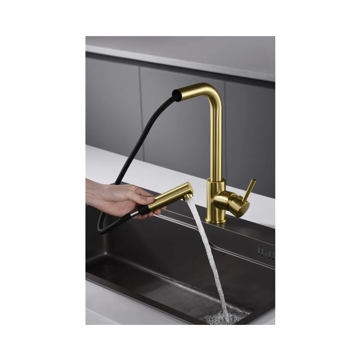 Grifo Cocina Malta Oro Cepillado Imex | Merkimarket - ambiente_1 - Imex