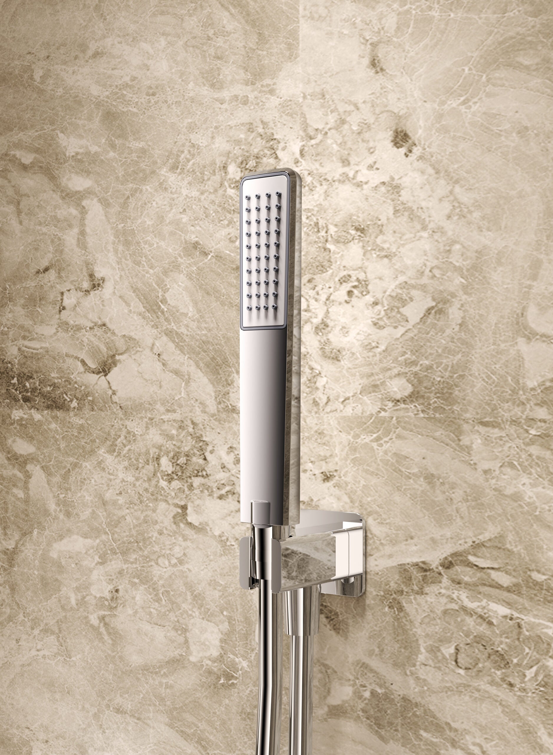 Conjunto Ducha Monomando Empotrado Arezzo Imex Oro rosa cepillado en ambiente