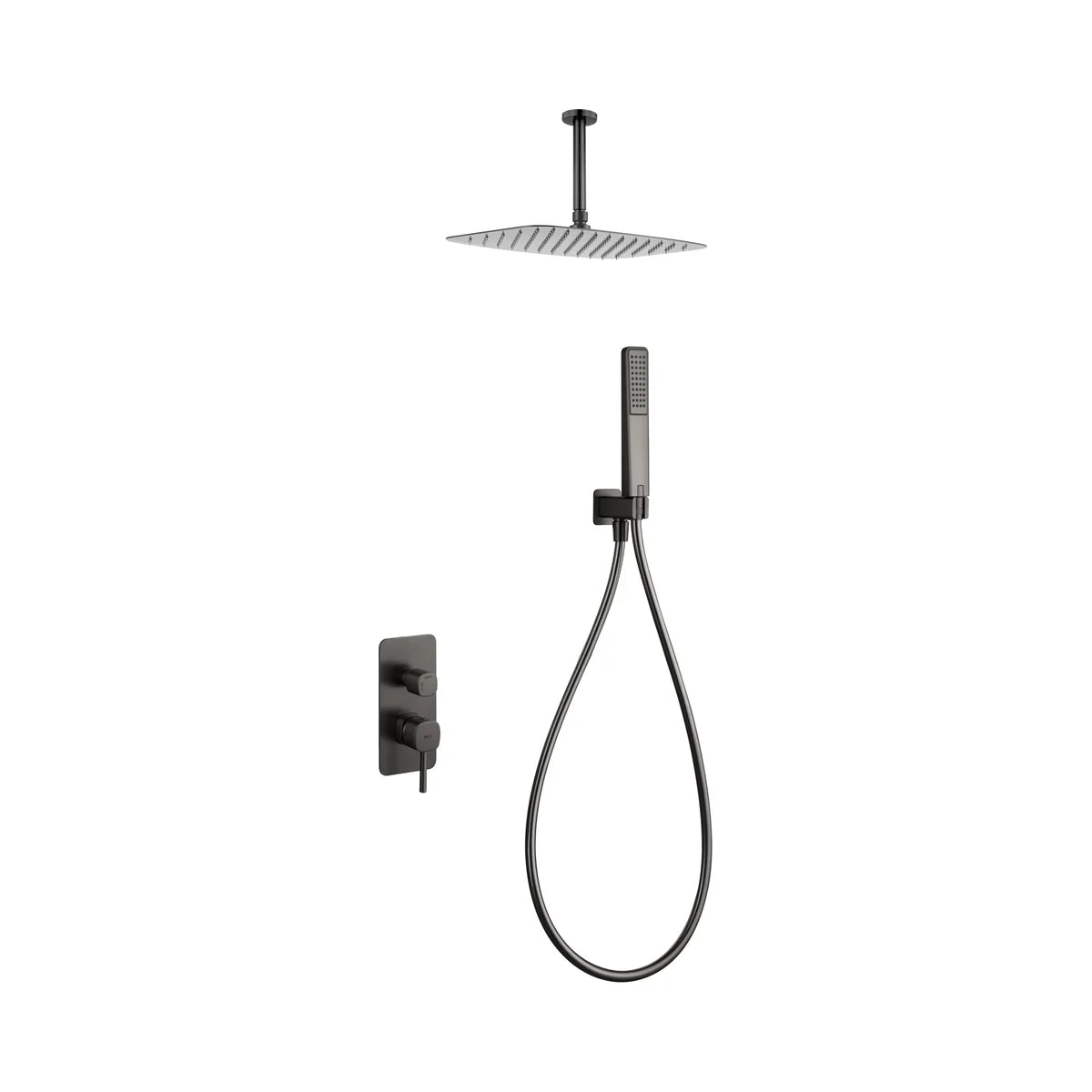 Conjunto Ducha Monomando Empotrado Imex Arezzo Black Gun Metal - principal - Imex