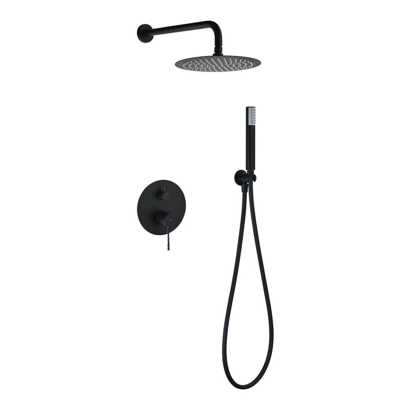Conjunto Ducha Monomando Empotrado Bless Imex Negro