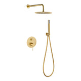 Conjunto Ducha Monomando Empotrado Bless Oro Cepillado Imex
