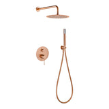 Conjunto Ducha Monomando Empotrado Bless Oro Rosa Cepillado Imex