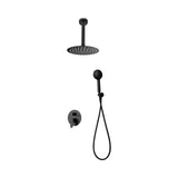 Conjunto de ducha empotrado monomando Bruselas negro mate Imex