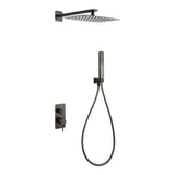 Conjunto Ducha Monomando Empotrado Firenze Black Gun Metal Imex