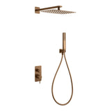 Conjunto Ducha Monomando Empotrado Firenze Oro Rosa Cepillado Imex