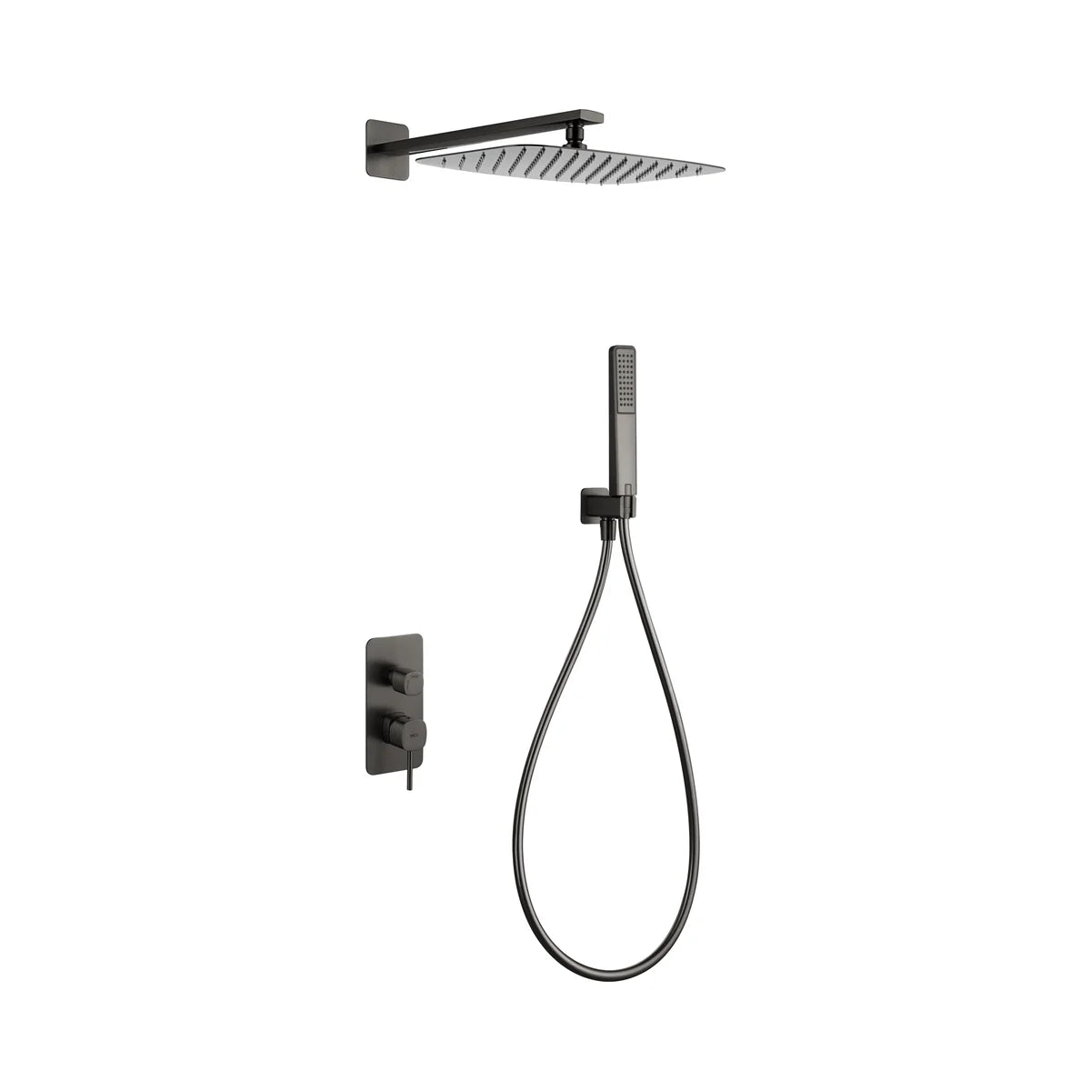 Ducha Monomando Empotrado Firenze Black Gun Metal Imex - principal - Imex