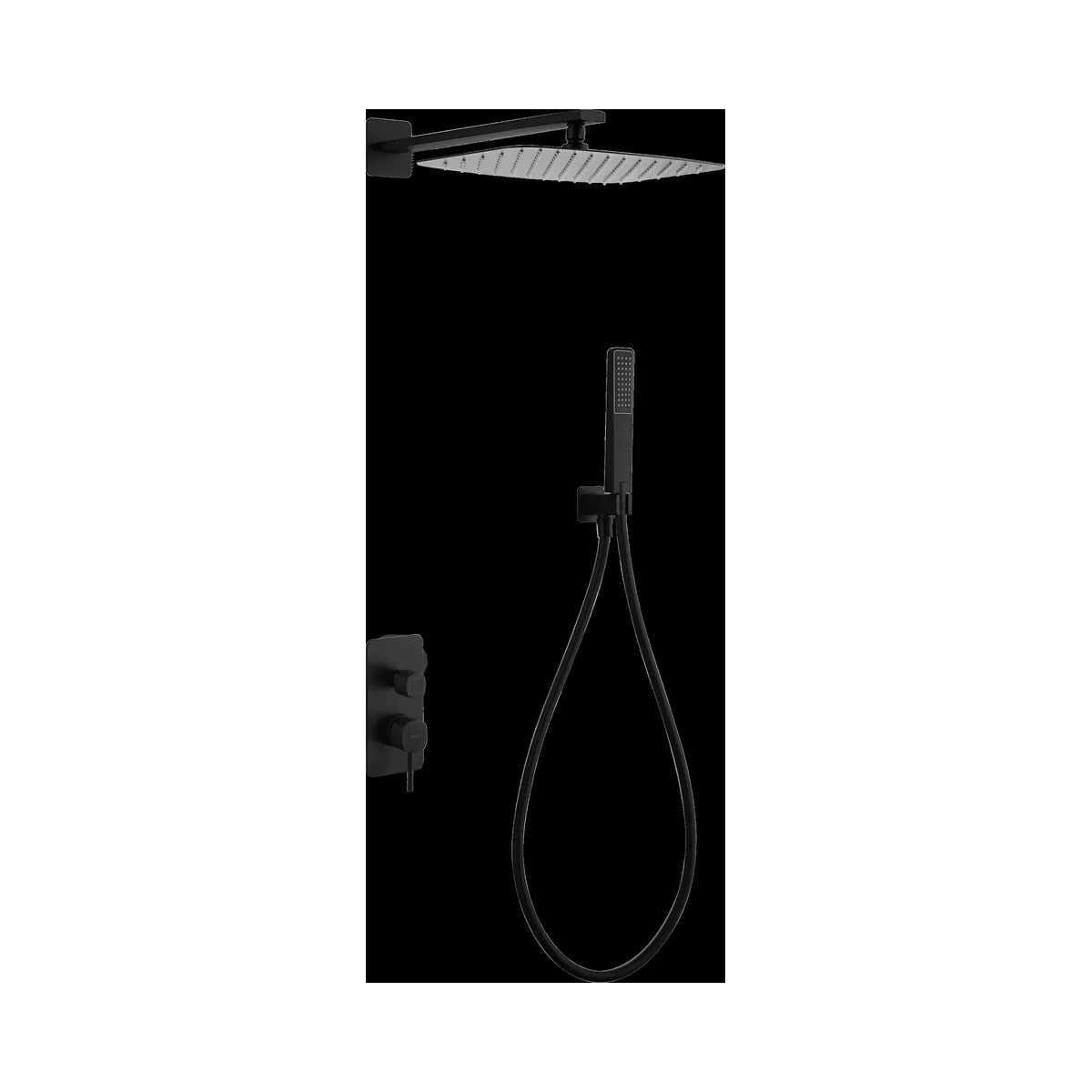 Conjunto Ducha Monomando Empotrado Firenze Negro Mate Imex - principal - Imex