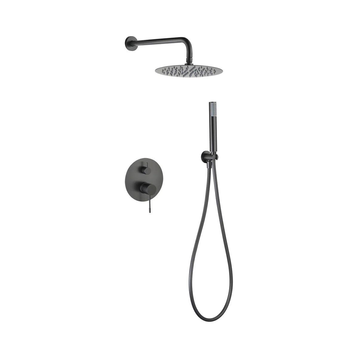 Conjunto Ducha Monomando Empotrado Imex Genova Black Gun Metal - principal - Imex
