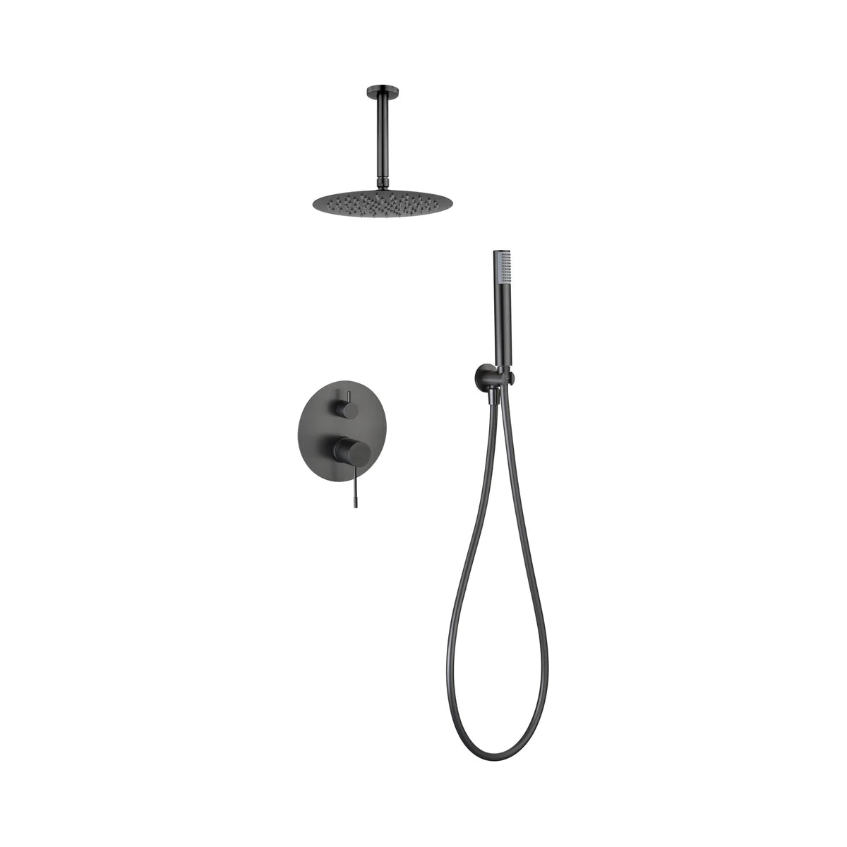 Conjunto Ducha Monomando Empotrado Imex Black Gun Metal - principal - Imex