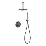 Conjunto ducha monomando empotrado Palau black gun metal Imex
