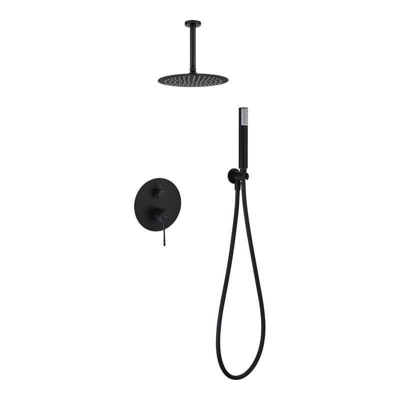 Conjunto Ducha Monomando Empotrado Palau Imex Negro