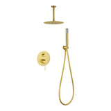 Conjunto ducha monomando empotrado Palau oro cepillado Imex
