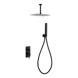 Conjunto ducha monomando empotrado Sassari negro mate Imex
