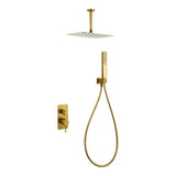Conjunto ducha monomando empotrado Sassari oro cepillado Imex
