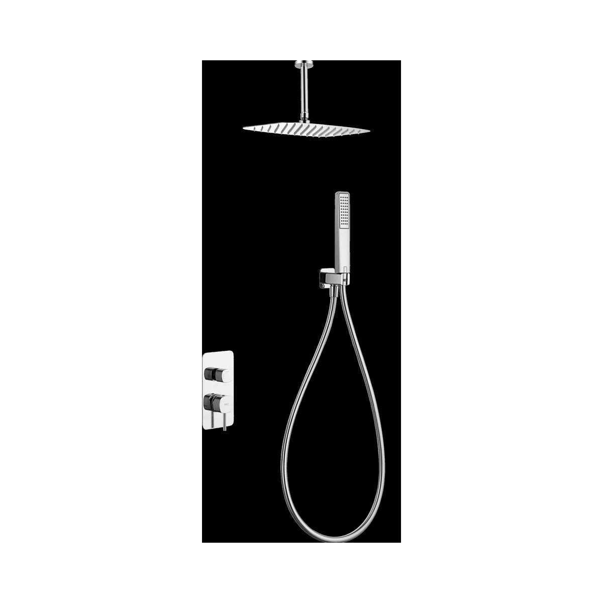 Conjunto Ducha Monomando Empotrado Sassari Imex Cromo - principal - Imex