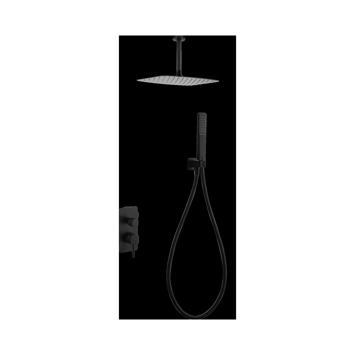 Conjunto Ducha Monomando Empotrado Imex Negro Mate - principal - Imex