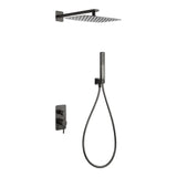 Conjunto ducha monomando empotrado Toscana black gun metal Imex