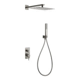 Conjunto ducha monomando empotrado Toscana níquel cepillado Imex