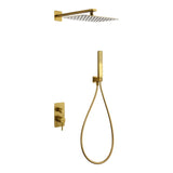 Conjunto ducha monomando empotrado Toscana oro cepillado Imex