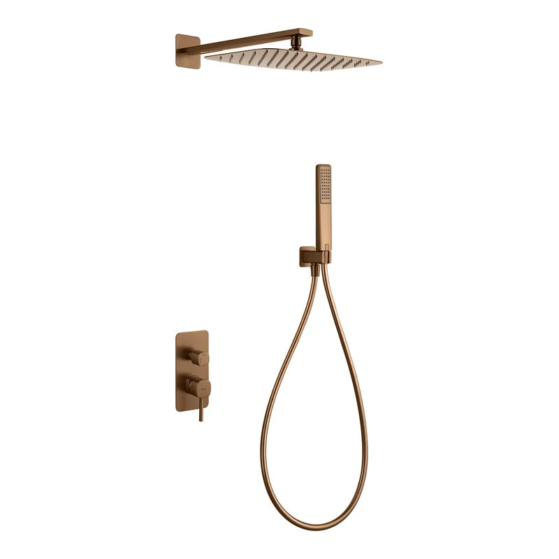 Conjunto Ducha Monomando Empotrado Toscana Imex Oro rosa cepillado
