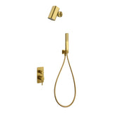 Set Doccia Monocomando Incasso Toscana con Soffione Tube Imex Oro Spazzolato