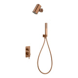 Set Doccia Monocomando Incasso Toscana con Soffione Tube Imex Oro rosa spazzolato