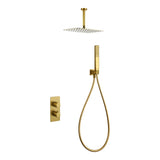 Conjunto ducha termostático empotrado Arezzo oro cepillado Imex