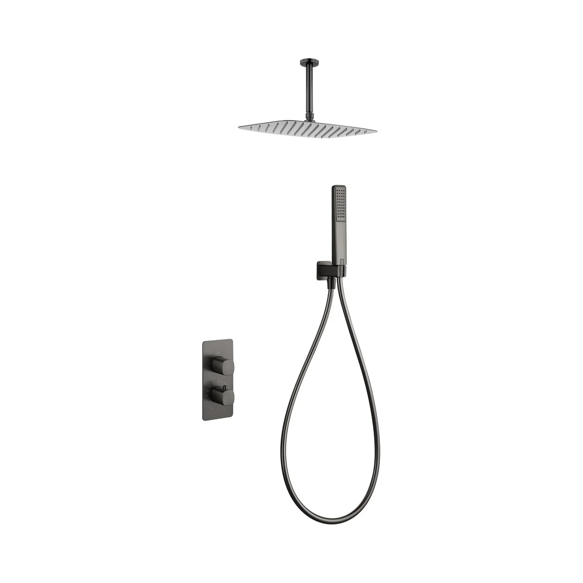 Conjunto Ducha Termostático Arezzo Black Gun Metal Imex - principal - Imex