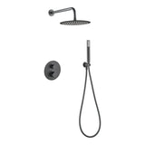 Conjunto ducha termostático empotrado Bless black gun metal Imex