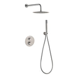 Conjunto ducha termostático empotrado Bless níquel cepillado Imex