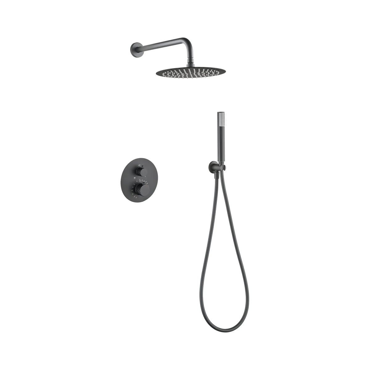 Conjunto Ducha Termostático Imex Bless Black Gun Metal - principal - Imex