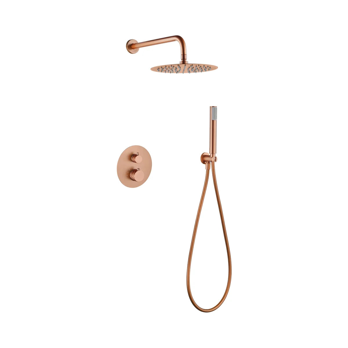 Conjunto Ducha Termostático Imex Oro Rosa Cepillado - principal - Imex