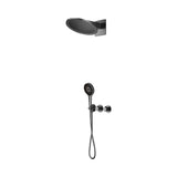Conjunto ducha termostático empotrado Bolonia black gun metal Imex