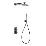 Conjunto Ducha Termostático Empotrado Firenze Black Gun Metal Imex