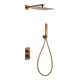 Conjunto Ducha Termostático Empotrado Firenze Oro Rosa Cepillado Imex